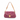 Louis Vuitton Pleaty i fuchsia Monogram Denim med læderhank og guldfarvet lås, set forfra