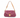 Louis Vuitton Pleaty i fuchsia Monogram Denim med læderhank og guldfarvet lås, set forfra